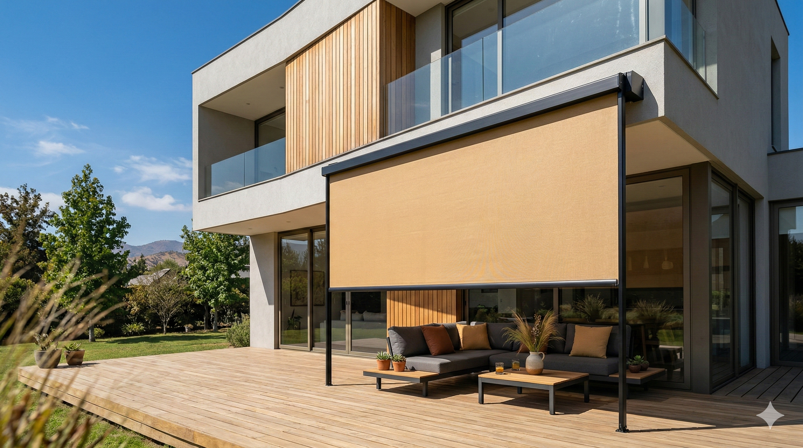 Toldos Verticales para protección solar en fachadas y terrazas